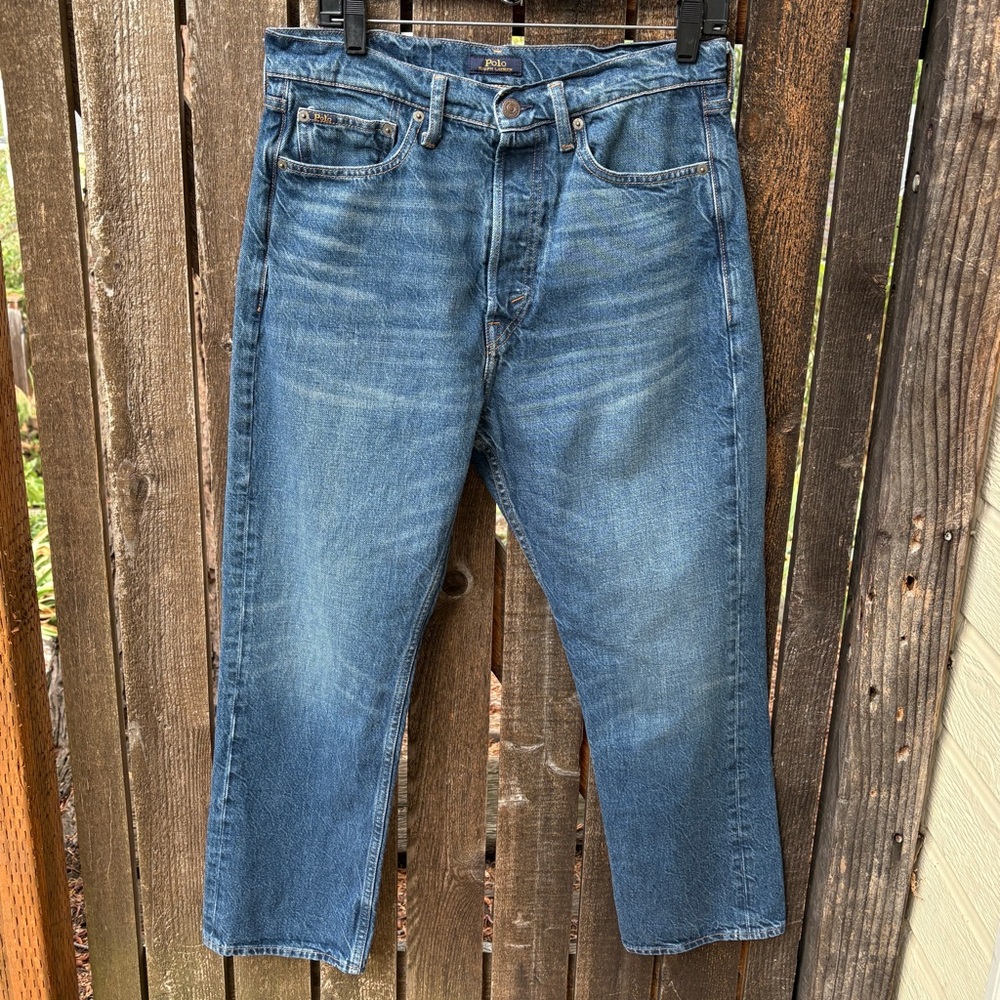 Polo Ralph Lauren Wm’s High Rise Relaxed Straight Crop Jeans Sz 29